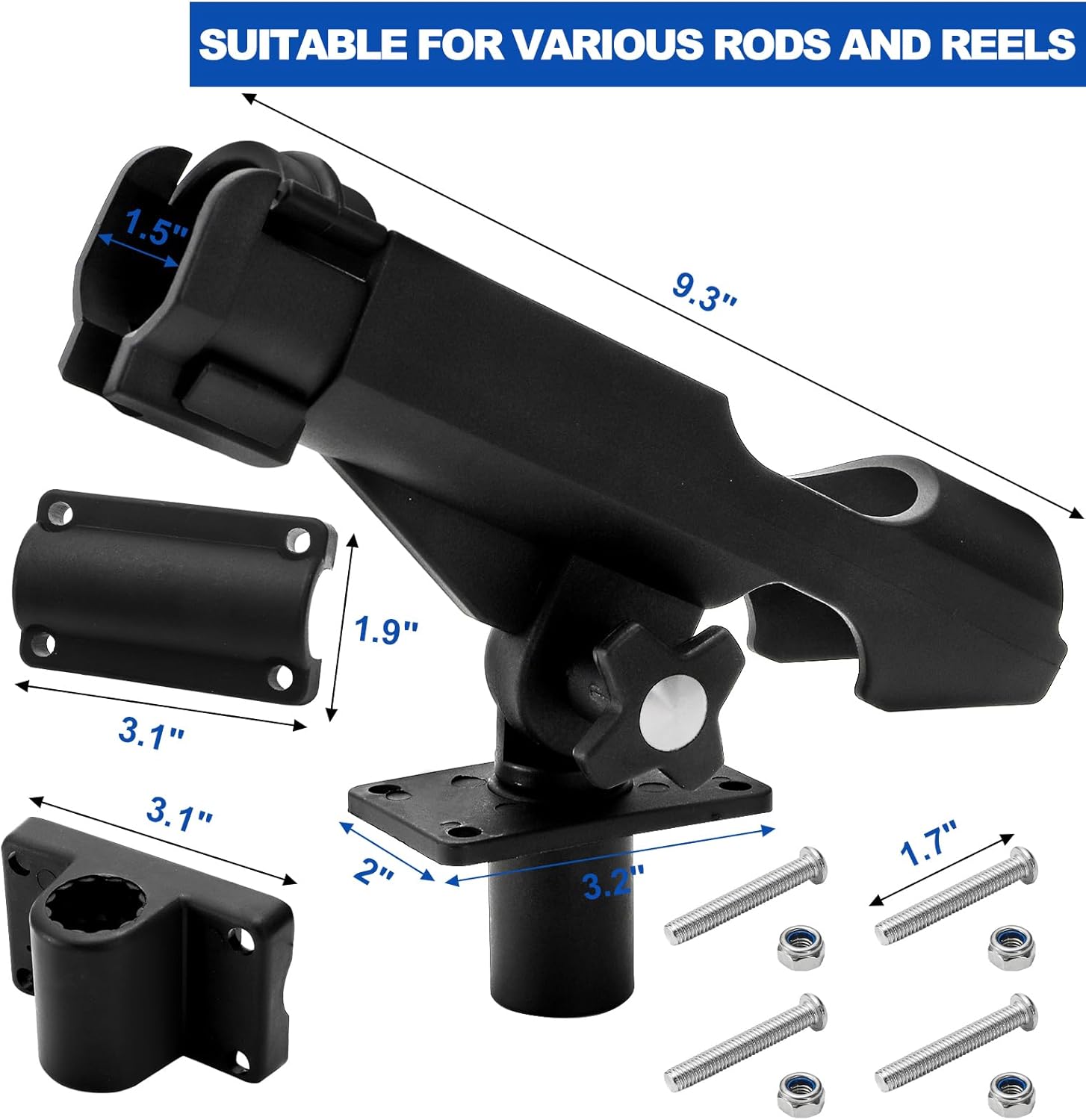 2 Pack Fishing Rod Holder with - Fishing Rod Combo recension och pris