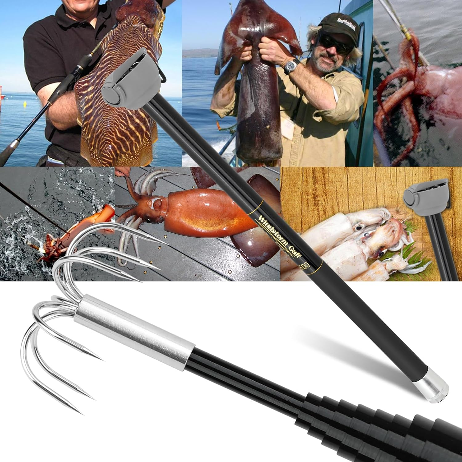 SANLIKE Fishing-Squid Gaff 3M/ - Fishing Rod Carbon Fiber recension och pris