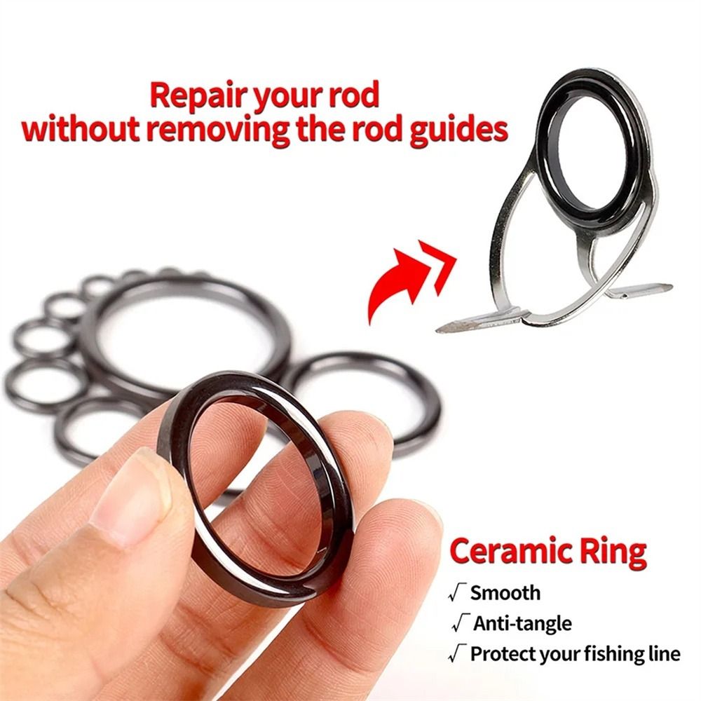 4mm-30mm Ceramic Guides Ring O - Fishing Rod Guide Replacement recension och pris