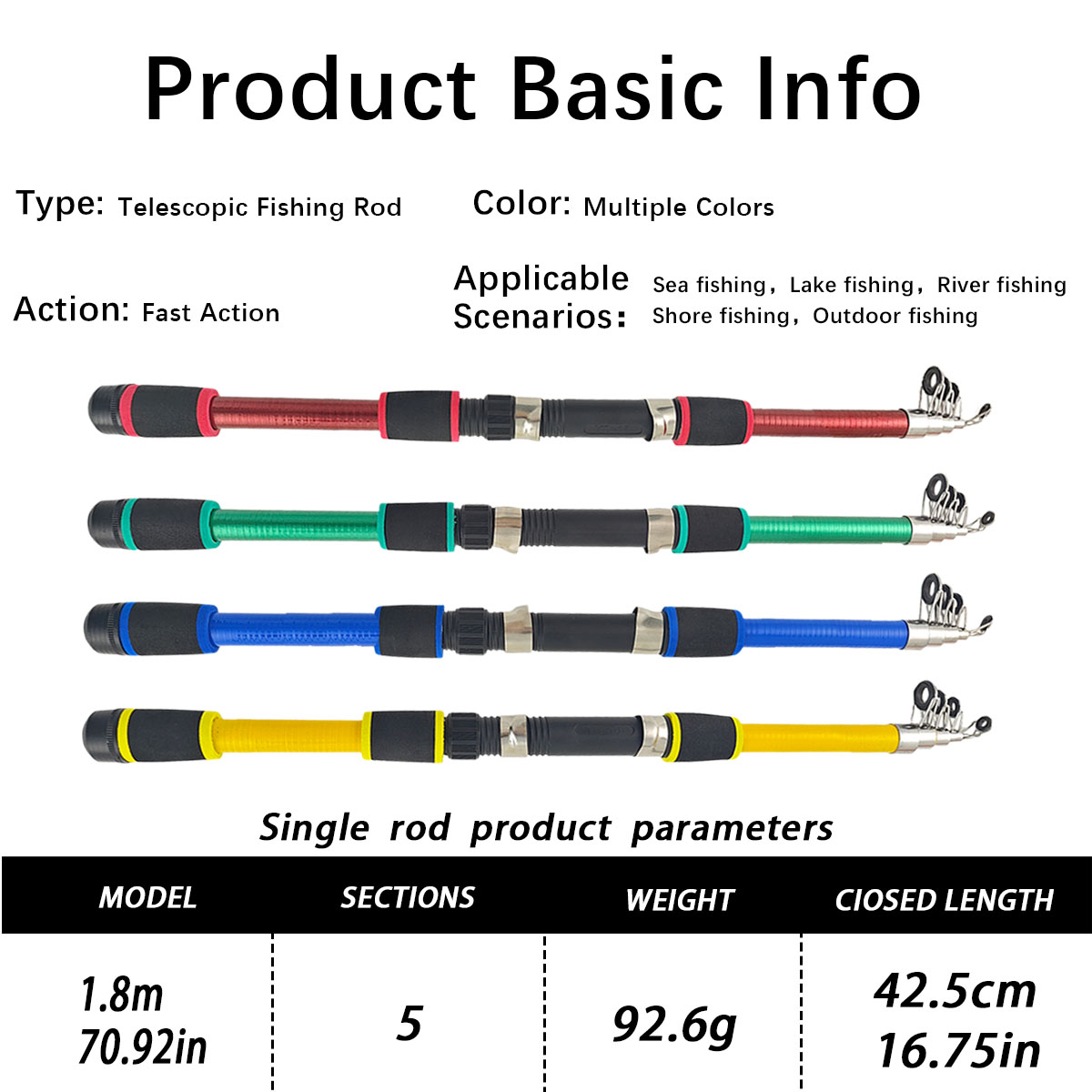 Mini Telescopic Sea Fishing Ro - Fishing Rod Combo recension och pris