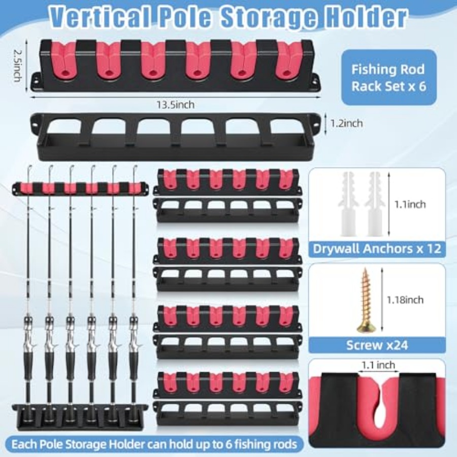 6set Fishing Rod Holders for 1 - Fishing Rod Boat recension och pris