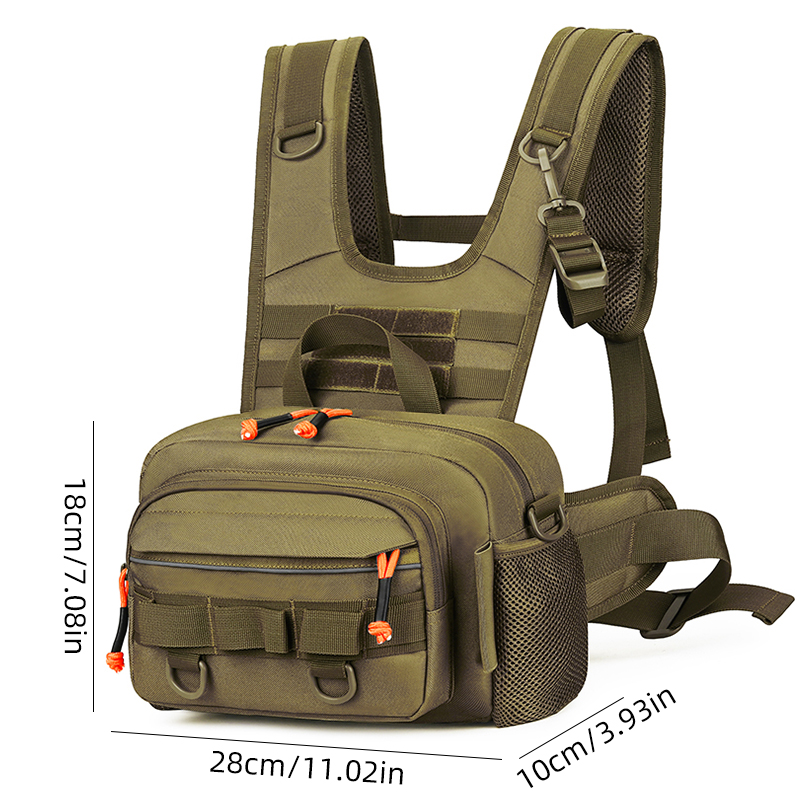 Men Chest Bag Tactical Fishing - Fishing Rod Holder recension och pris