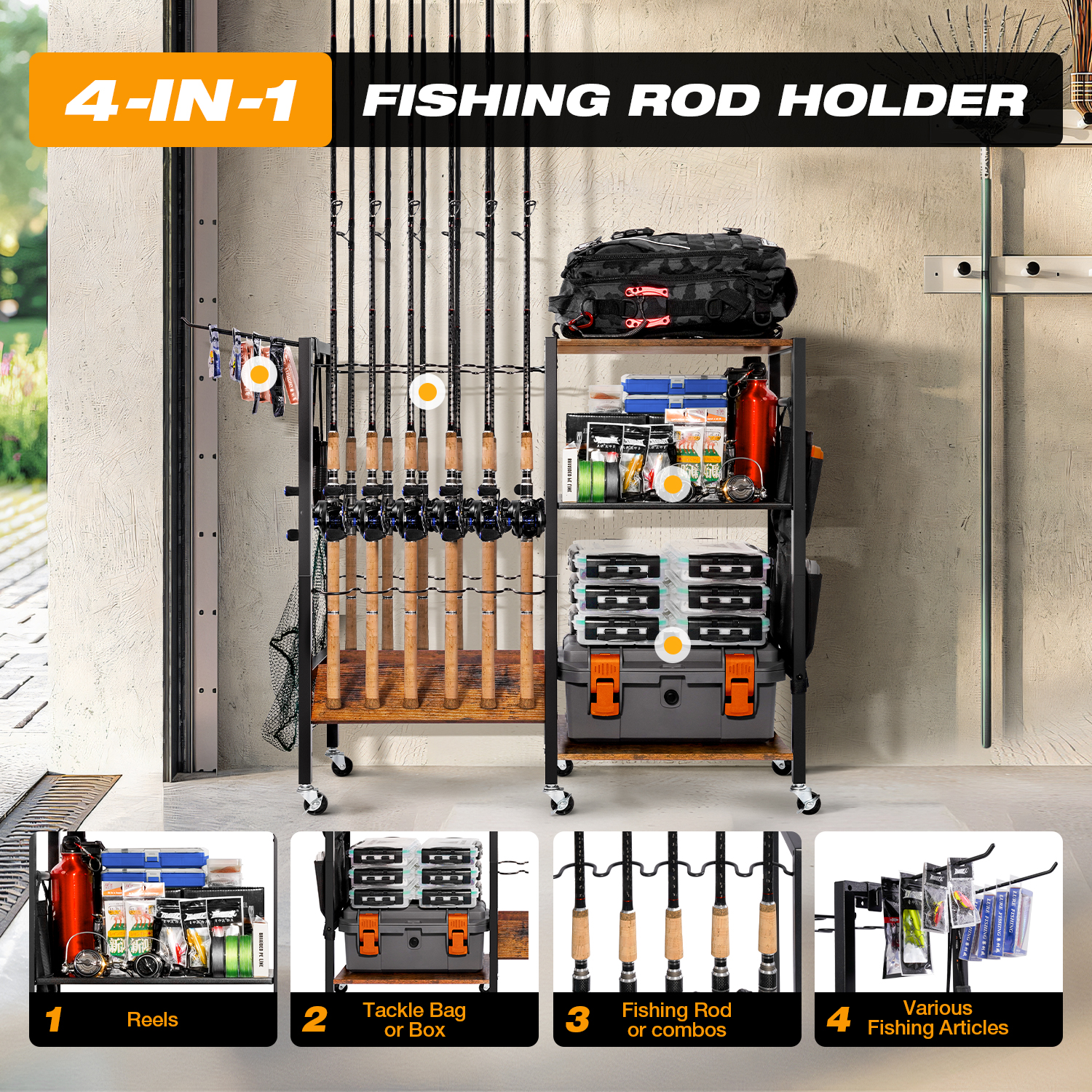 Fishing rod holder,Fishing Rod - Fishing Rod Rack recension och pris